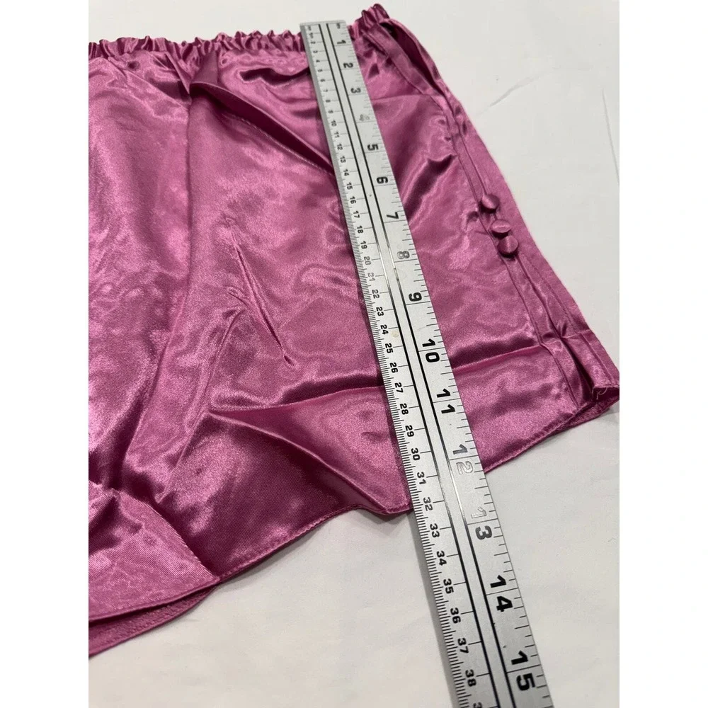 NEW Frederick's of Hollywood Delphine Satin Lace Sleep Set‎ Plus 1X Pink NWT